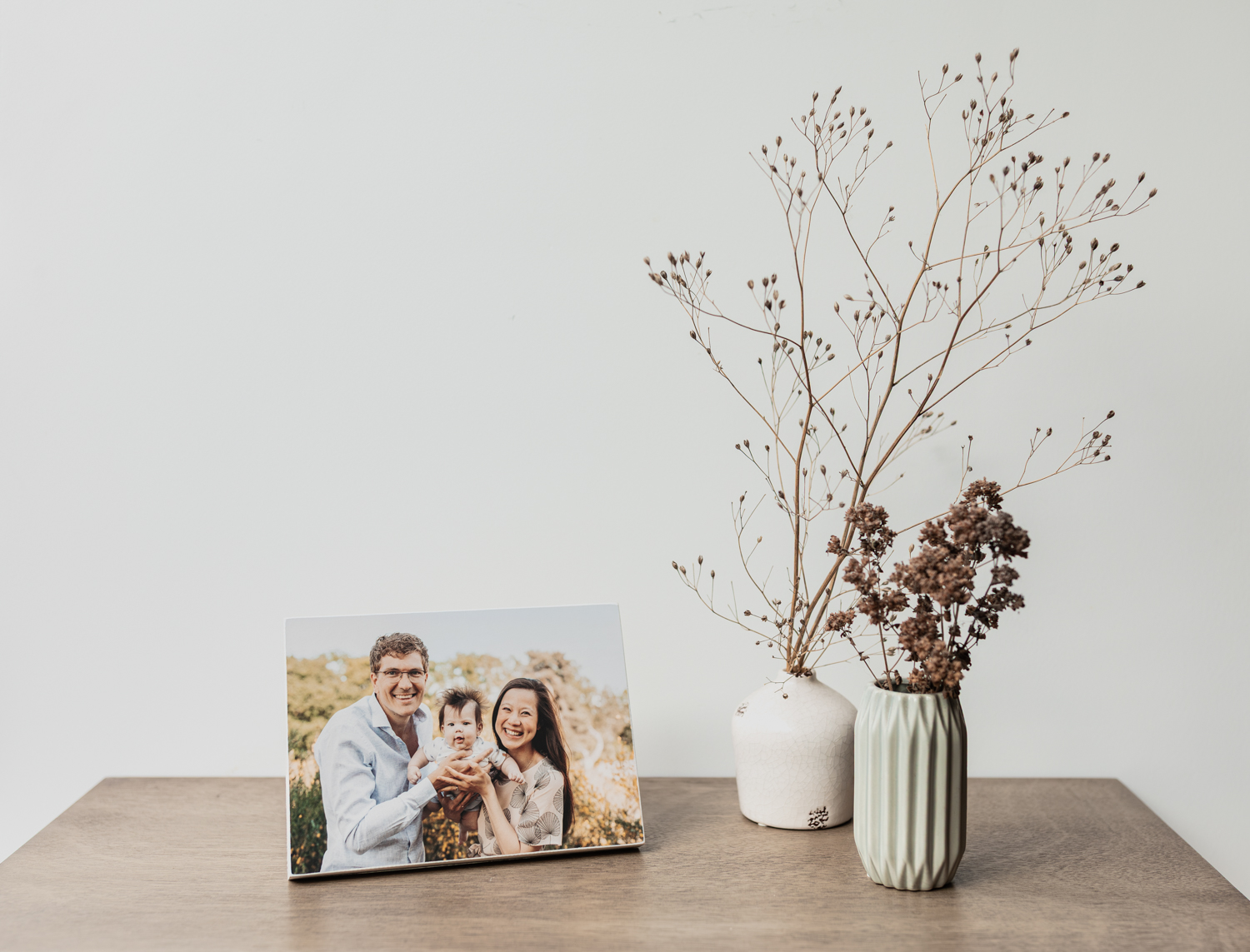 houtenblok print met foto van een mini fotoshoot met Picturelyspoken